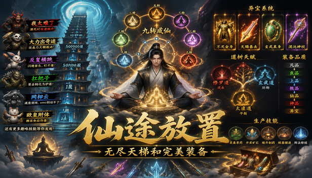 仙途放置 无尽天梯和完美装备|官方中文|Build.24768852-玄天渡劫-神兵问世|解压即撸