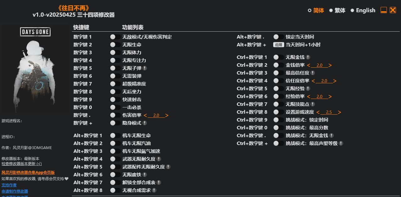 往日不再|修改器