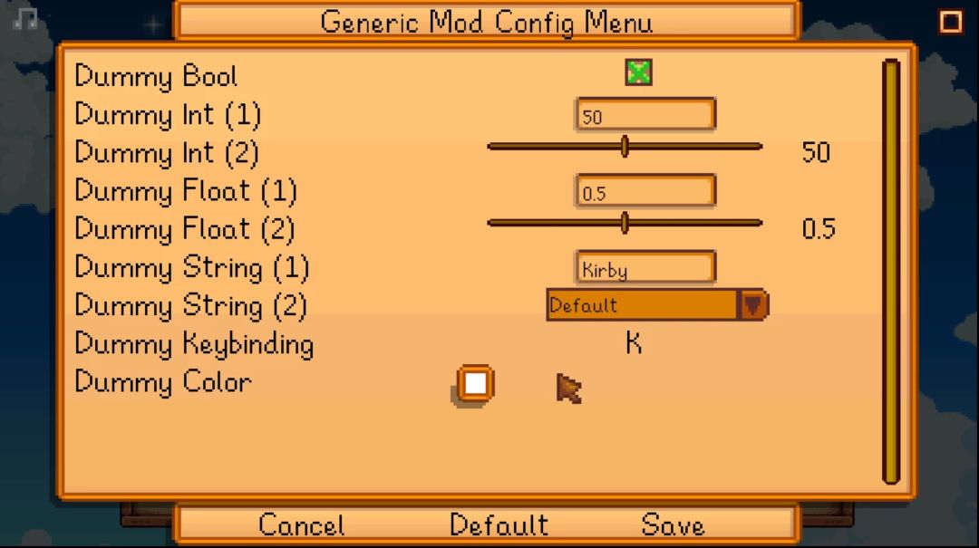 星露谷物语｜游戏内置mod菜单 MOD