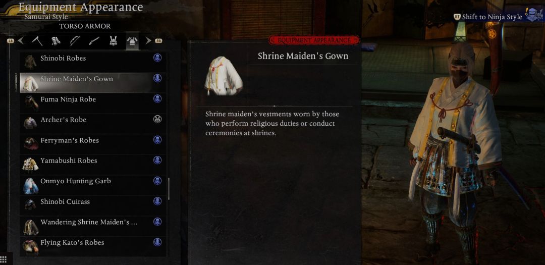 仁王3 无限幻化mod-解锁所有幻化-允许武士和忍者共享幻化 MOD