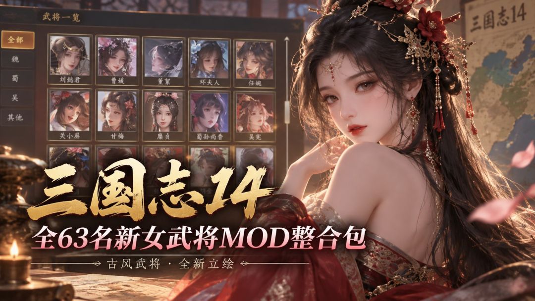 《三国志14》全63名新女武将Mod整合包 MOD