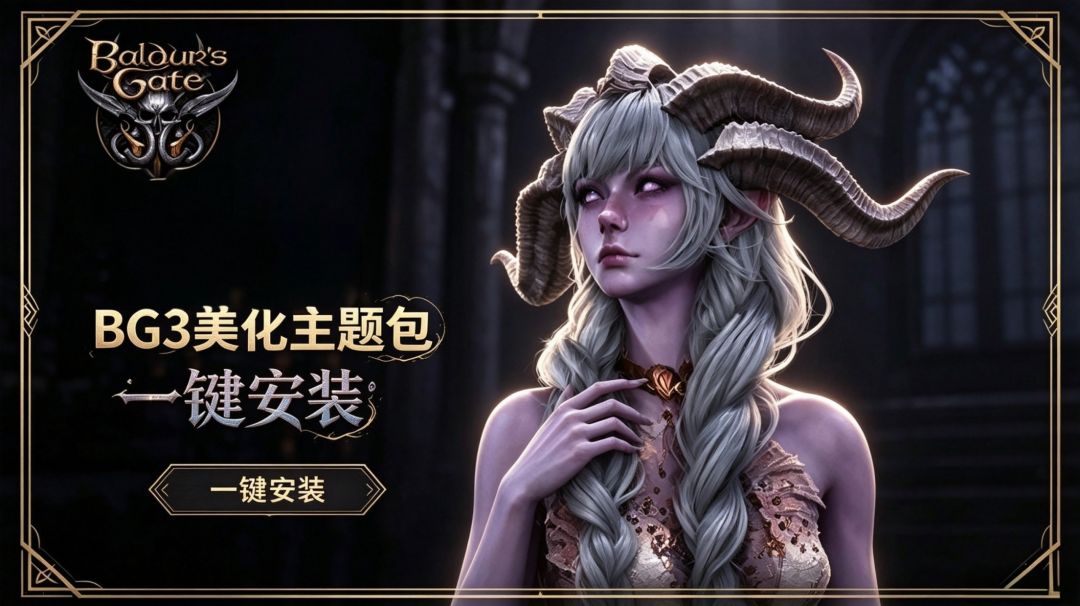 博德之门3|【夸克】v3.0 美化MOD主题包 捏脸重置-美化衣物-清凉-NPC美化 MOD